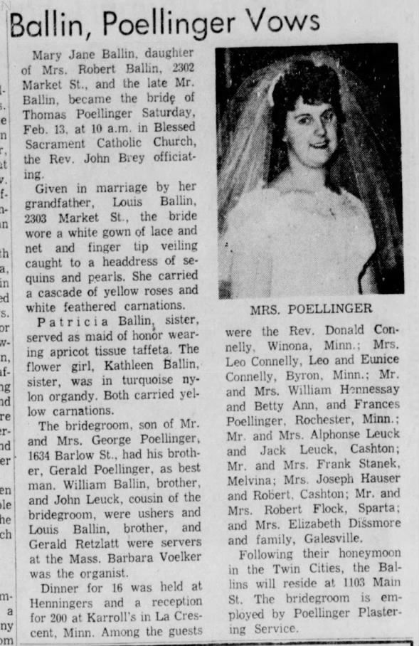 Clipping from The La Crosse Tribune
